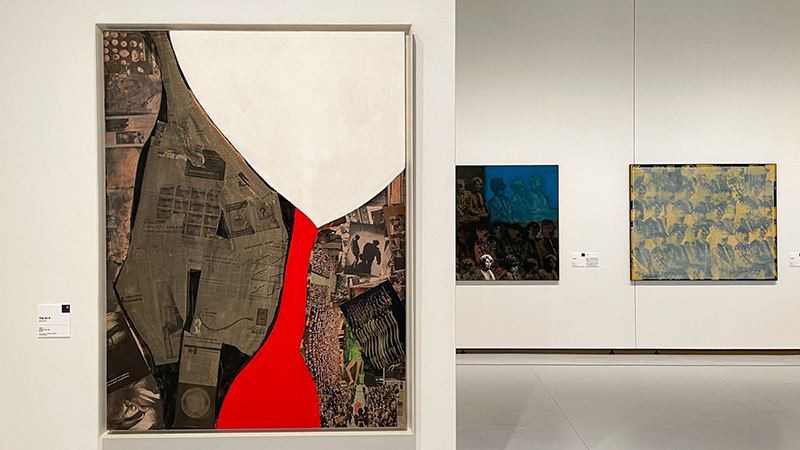 （前）《作品 65-Ⅲ》1965年　個人蔵 （右奥）《Untitled》1970-71年　個人蔵