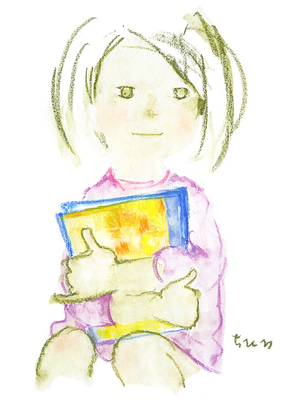 ちひろ　本を読む人　描く人